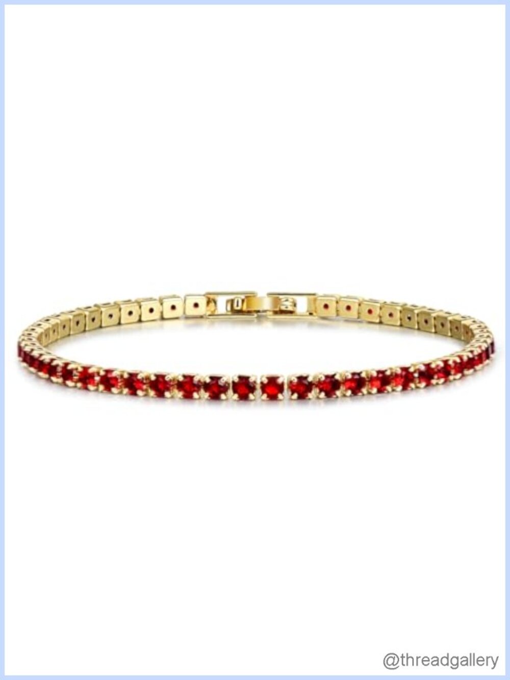 14K Gold Plated Tennis Bracelet 3mm Cubic Zirconia 18cm Gift for Her
